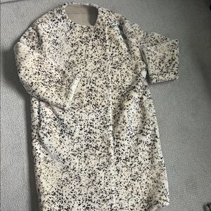 Toteme Stracciatella shearling coat black/white